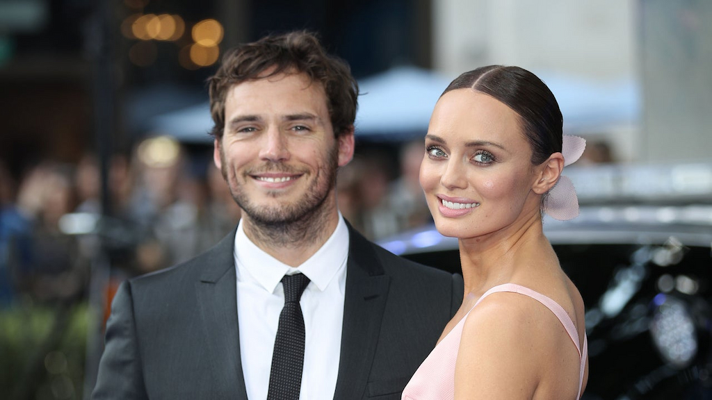 Sam Claflin and Laura Haddock at the global premiere of "Transformers: The Last Knight" in 2017 