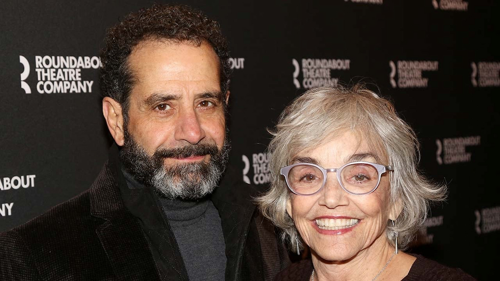 Tony Shalhoub and wife Brooke Adams pose at the opening night of "A Soldier's Play" on Broadway at The American Airlines Theatre on January 21, 2020 in New York City. 