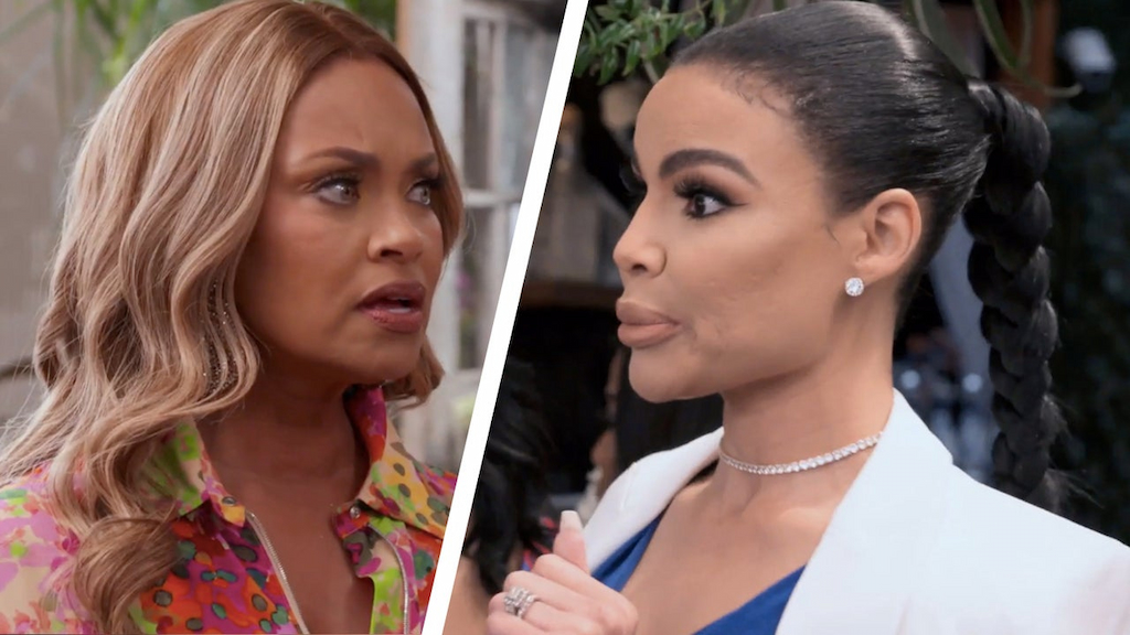 Gizelle Bryant and Mia Thornton face off on the season 7 premiere of The Real Housewives of Potomac