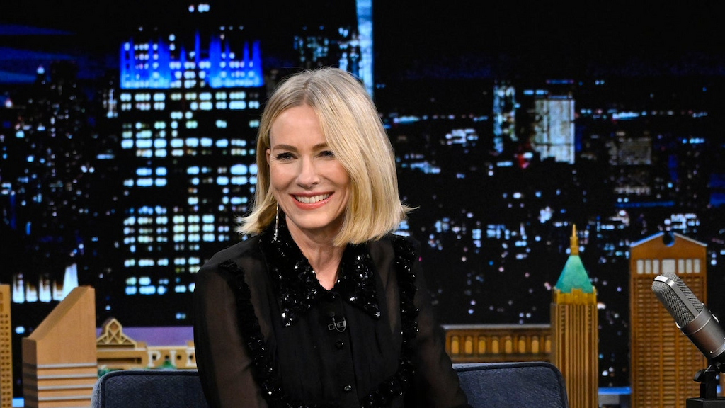 THE TONIGHT SHOW STARRING JIMMY FALLON -- Episode 1909 -- Pictured: Actress Naomi Watts during an interview on Wednesday, January 24, 2024