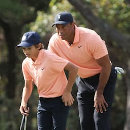 Tiger Woods Returns to Competitive Golf With His Son By His Side