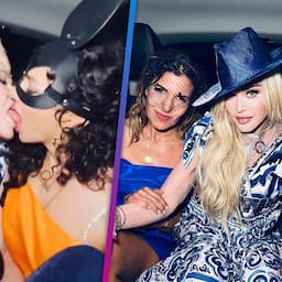 Madonna Tongue Kisses Friends During 64th Birthday Celebration in Italy