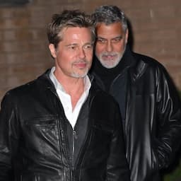 Brad Pitt, George Clooney Reunite, Sport Matching Outfits on Set