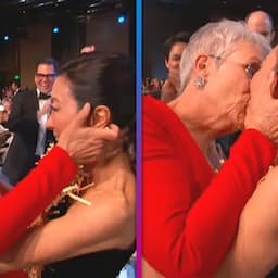 Watch Jamie Lee Curtis Kiss Michelle Yeoh After 2023 SAG Awards Win