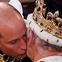 Prince William Kisses King Charles III on Cheek at Coronation