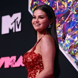 Selena Gomez Stuns in Plunging Red Gown at VMAs Pink Carpet 