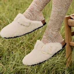 Birkenstock's Shearling Boston Clogs Are Available at Zappos Now