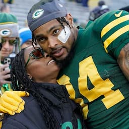 Simone Biles Kisses NFL Star Husband Jonathan Owens on the Sidelines