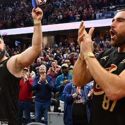 Travis and Jason Kelce Honored With Bobbleheads at Cavaliers Game