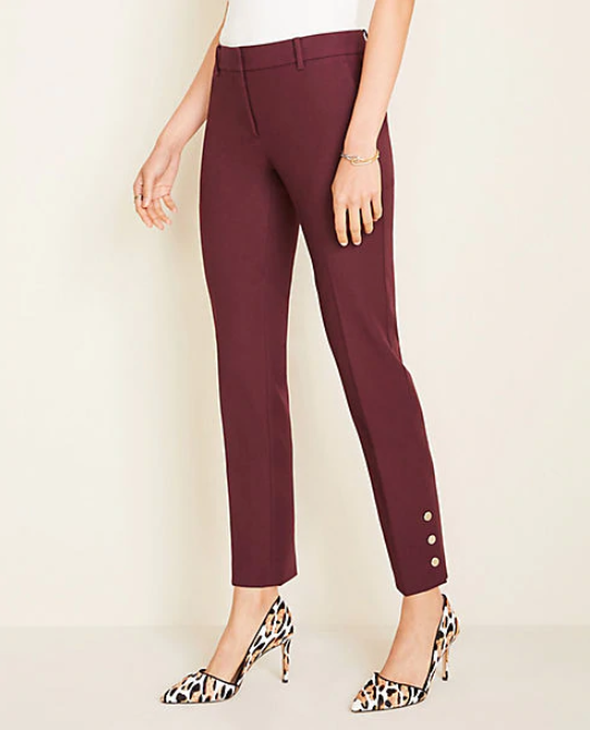 Ann Taylor The Ankle Pant in Button Hem 