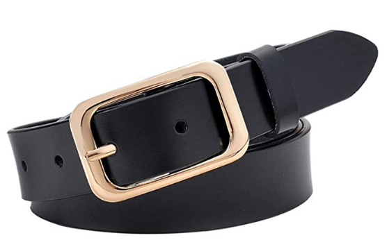 Vonsely Leather Belt with Gold Buckle