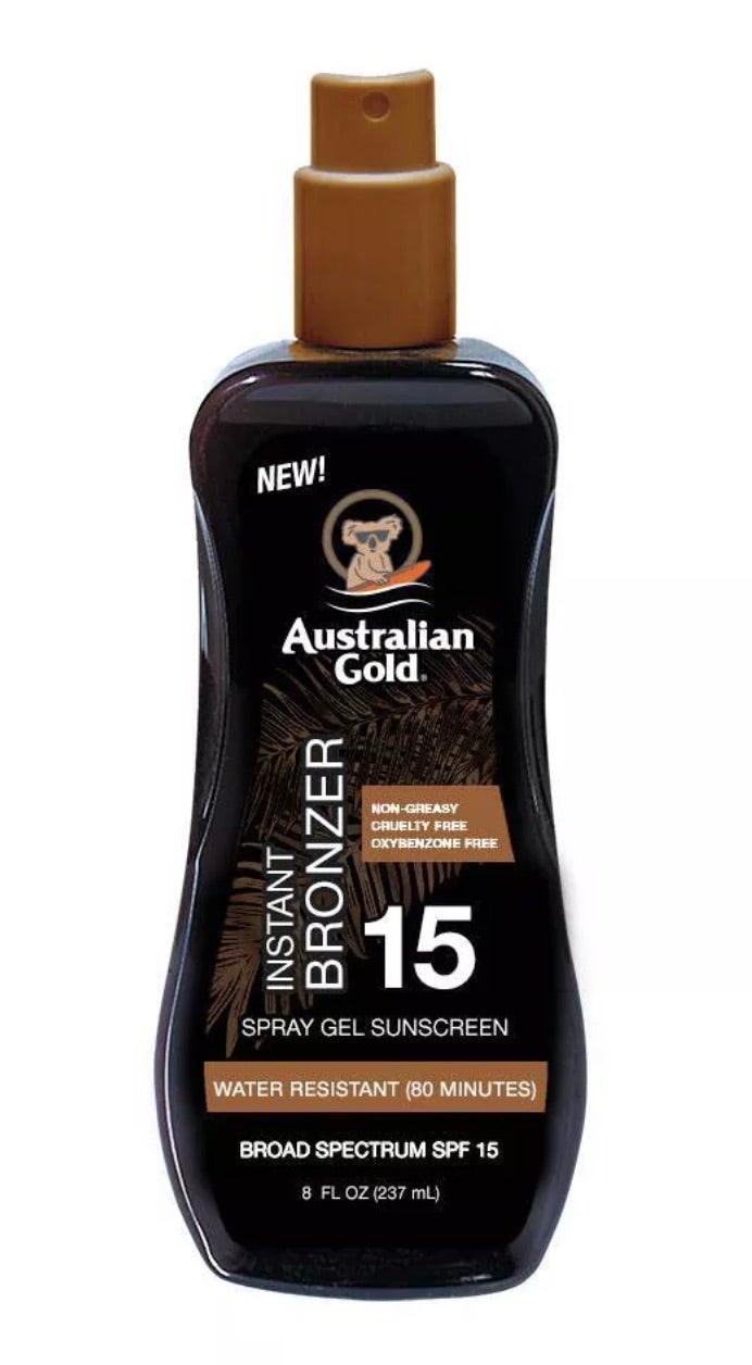 Australian Gold Sunscreen Spray Gel with Instant Bronzer