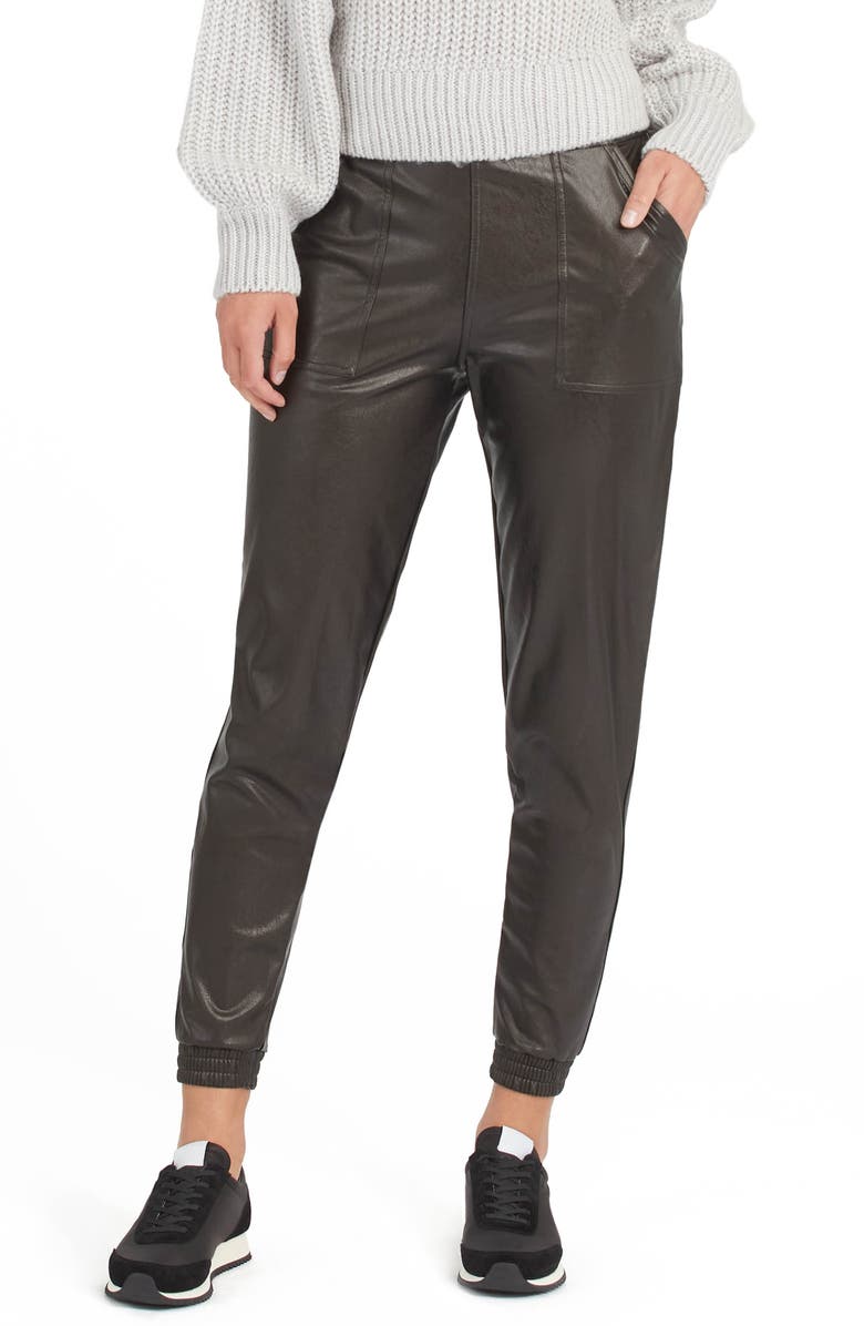 Spanx faux leather jogger 