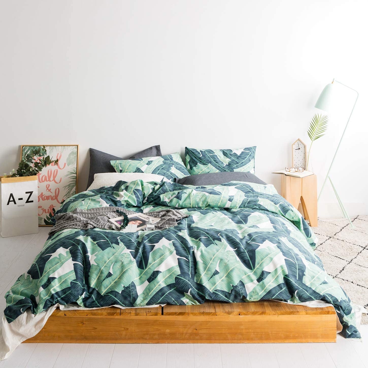 Botanical print bedding set 