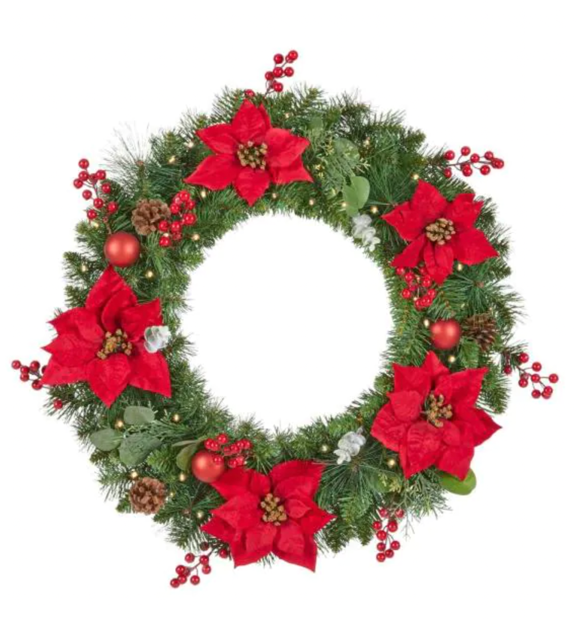 30 in Berry Bliss Battery Operated Christmas Wreath