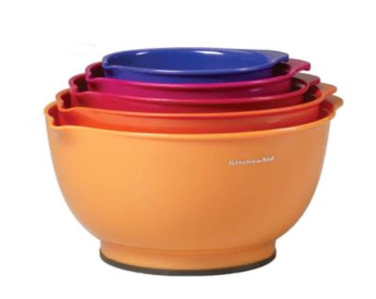Kitchenaid Set of 5 Assorted Color Mixing Bowls