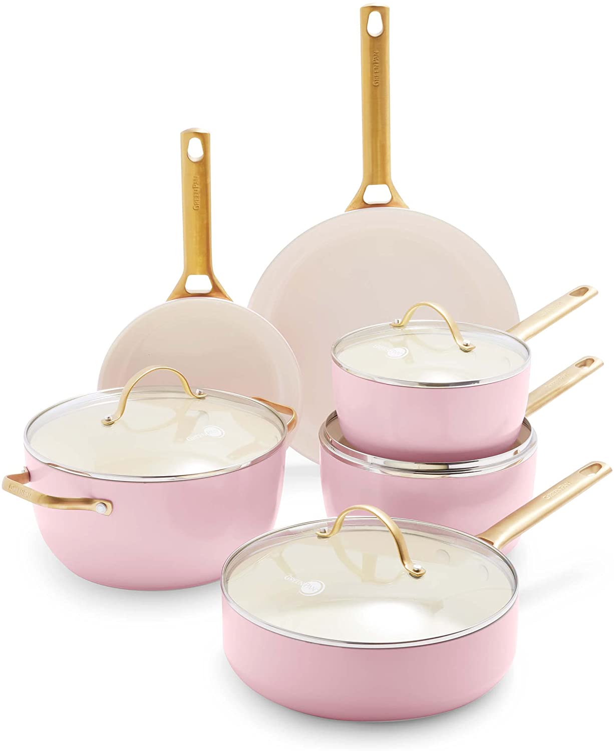 GreenPan Reserve Healthy Ceramic Nonstick Cookware Pots and Pans Set
