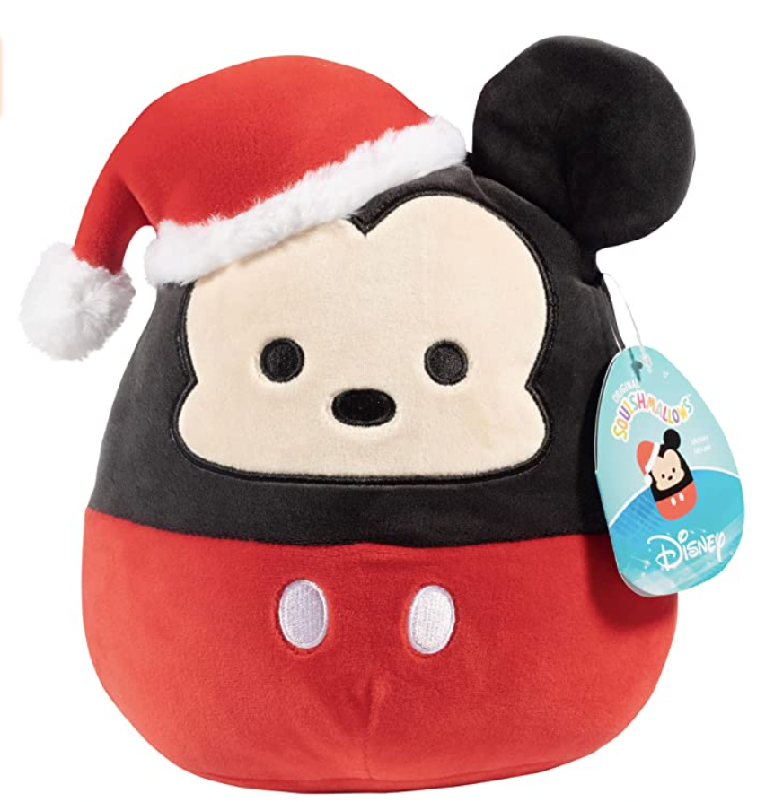 Squishmallow 8" Disney Mickey Mouse with Santa Hat