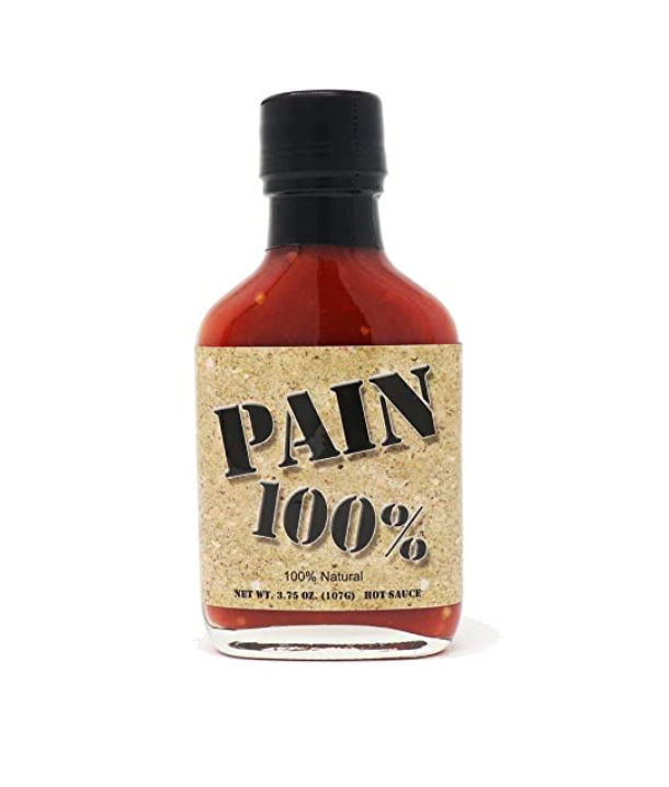 Pain 100% - Organic Hot Sauce - 3.75oz Bottle - 250,000-1,000,000 Scovilles
