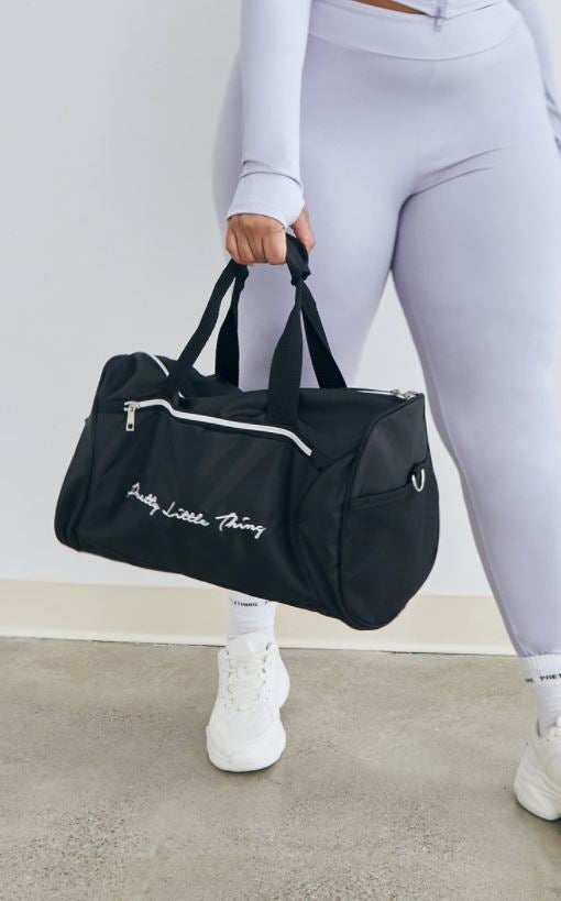 PrettyLittleThing Black Gym Bag