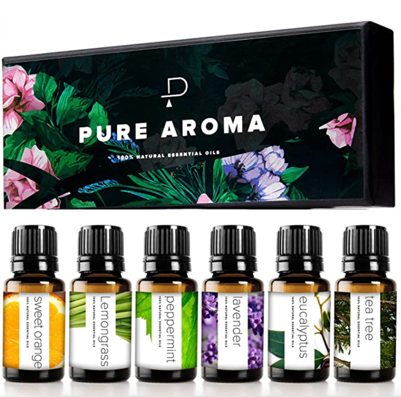 Pure Aroma 100% Pure Therapeutic Grade Oils Kit