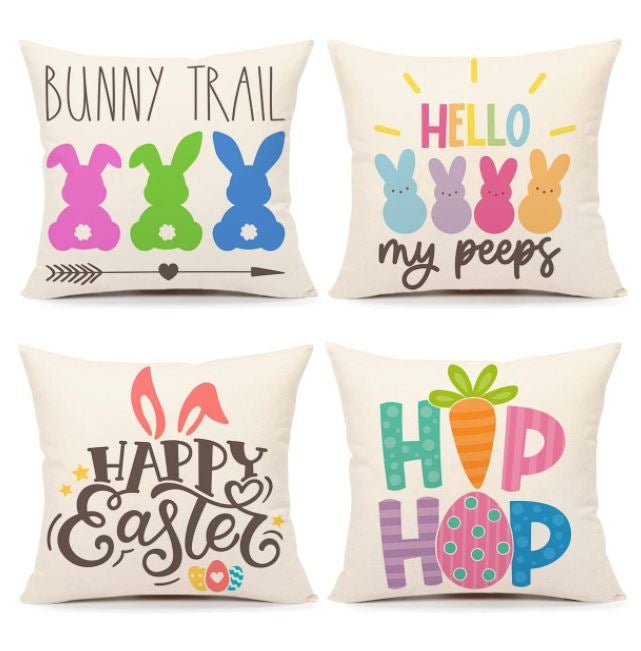 Bunny Trail Easter Pillow Cases