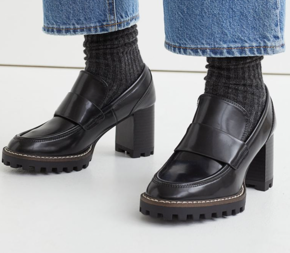 H&M Block-Heeled Loafers