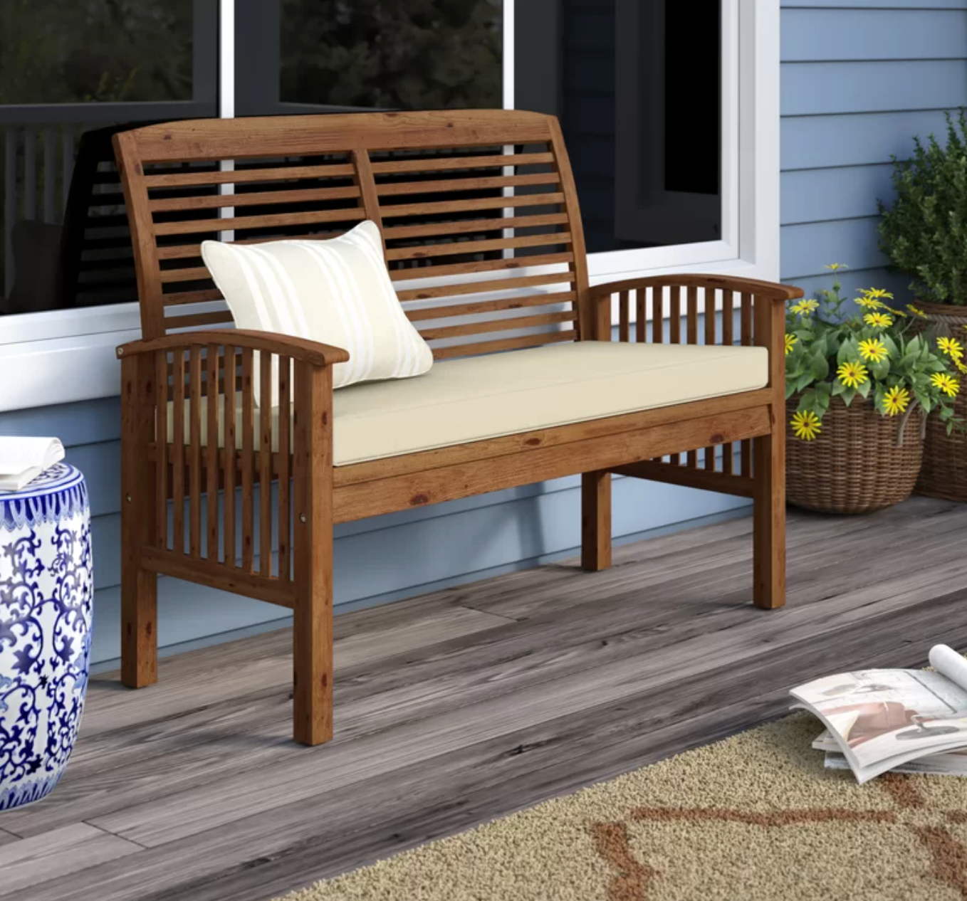48'' Wide Outdoor Loveseat with Cushions