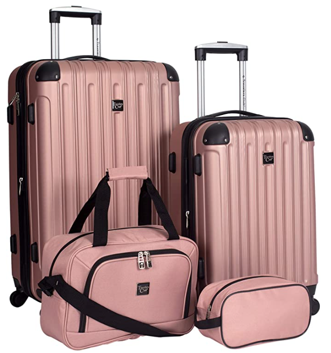 Travelers Club Midtown Hardside 4-Piece Luggage Travel Set