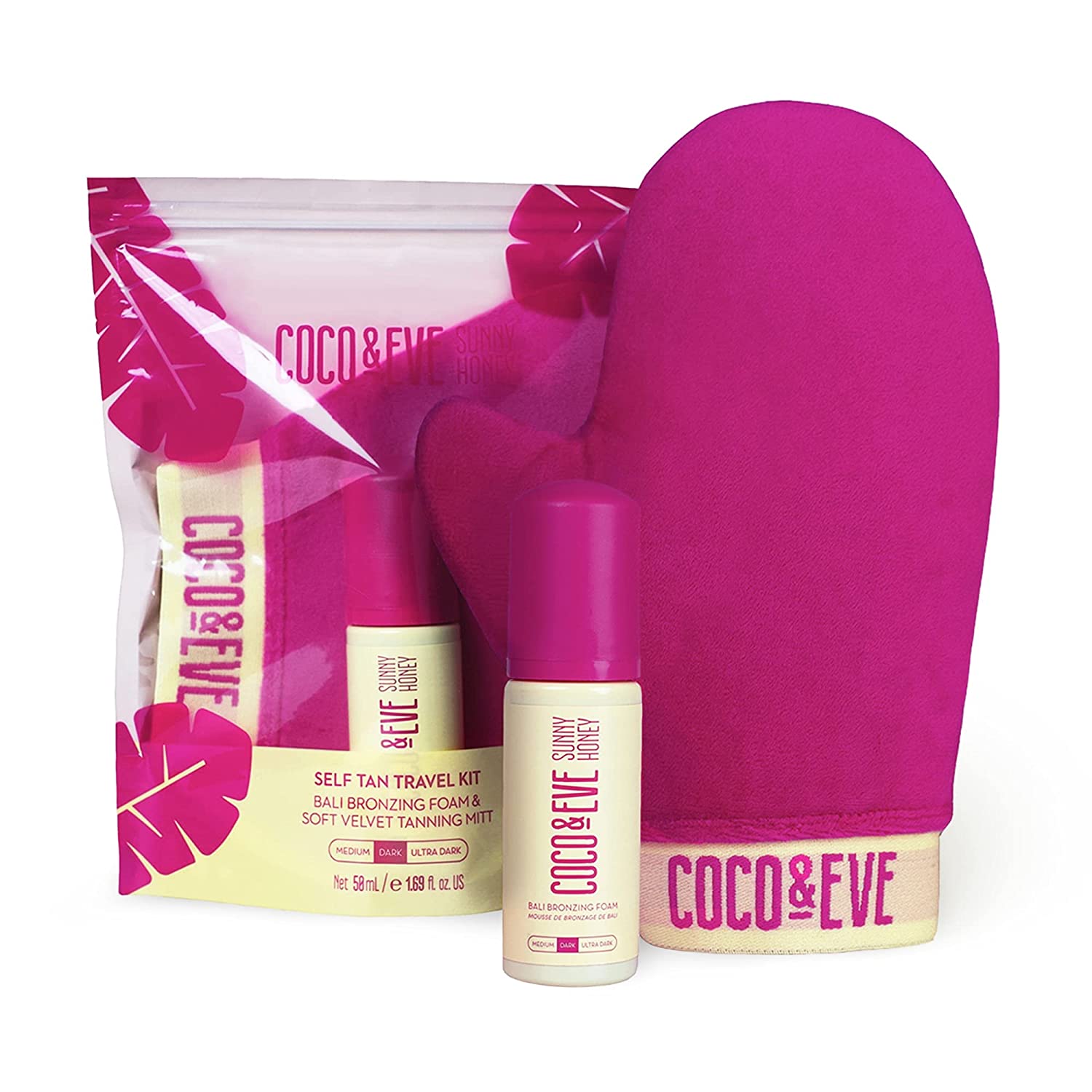 Coco & Eve Sunny Honey Deluxe Travel Tan Kit