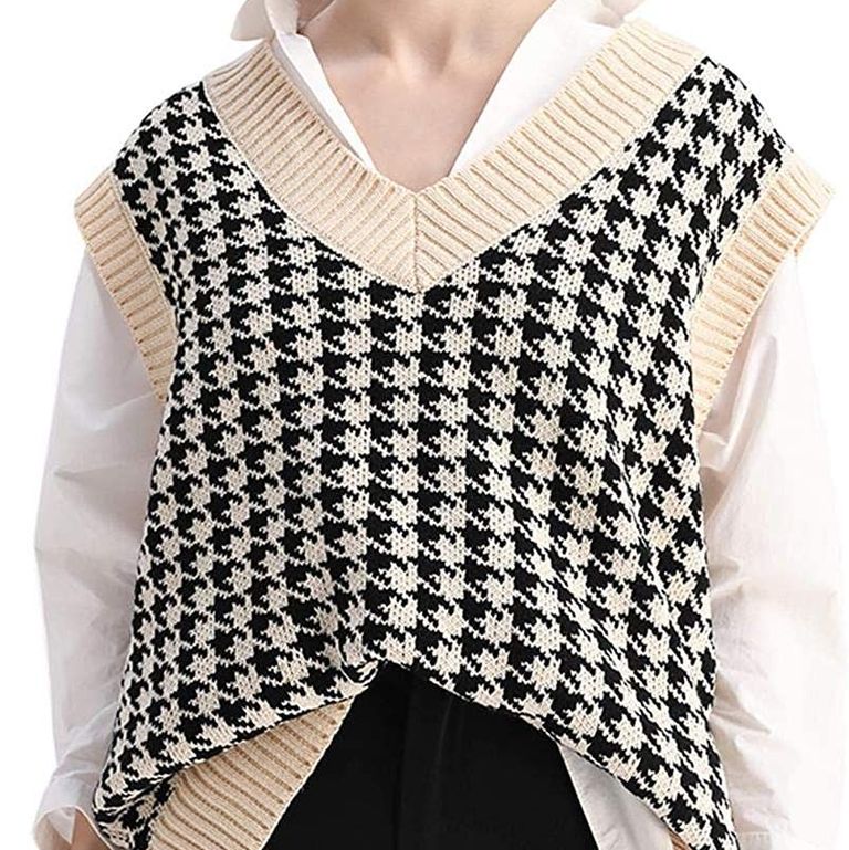 Oversized Knitted Sweater Vest