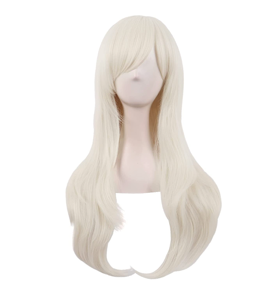 MapofBeauty 28 Inch/70 cm Women Side Bangs Long Curly Hair Cosplay Synthetic Wig