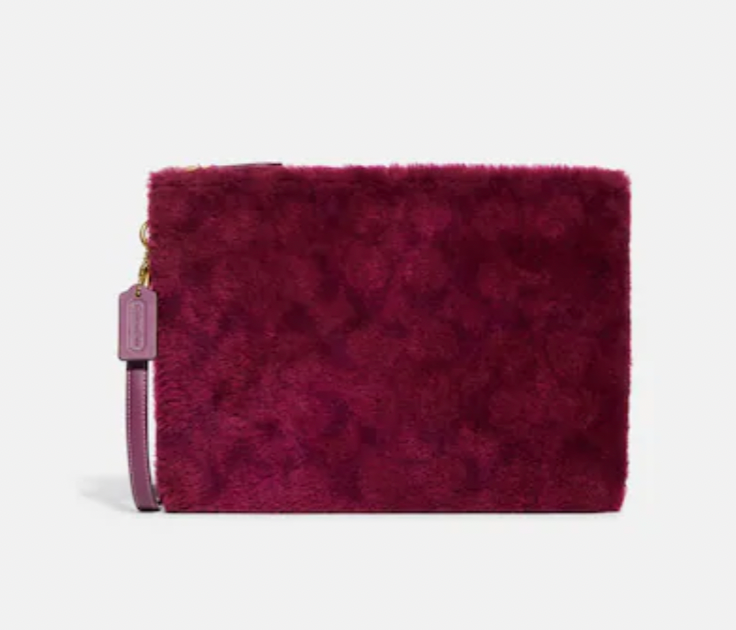 Charter Pouch In Signature Shearling