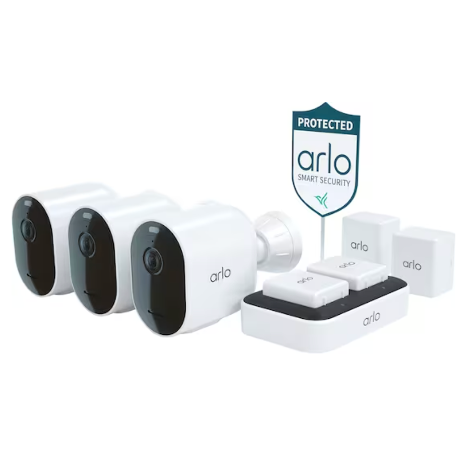 Arlo Pro 4 Spotlight Camera Security Bundle