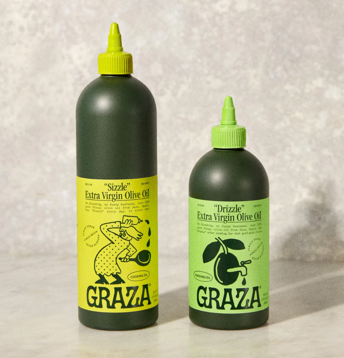 Graza “Drizzle” & “Sizzle” Extra Virgin Olive Oil Duo