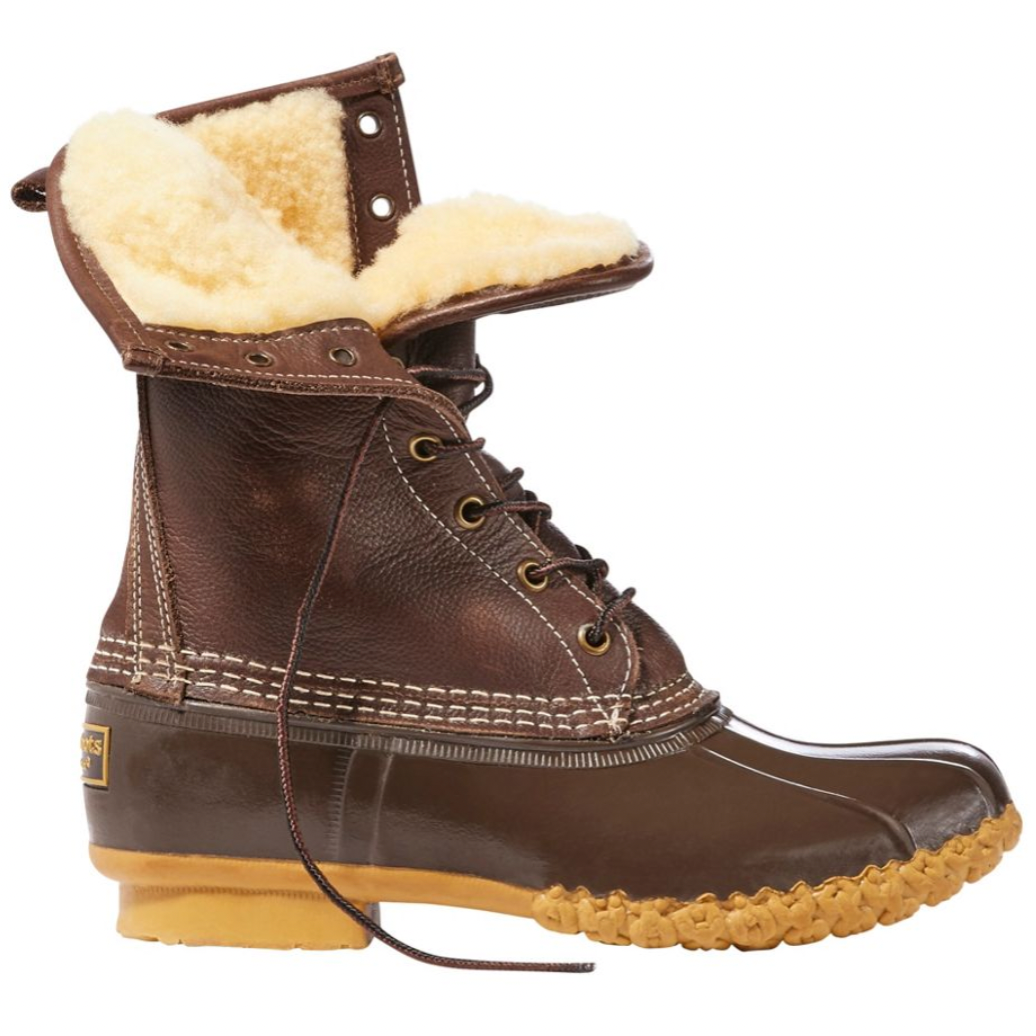 L.L. Bean Bean Boots, 10" Shearling-Lined