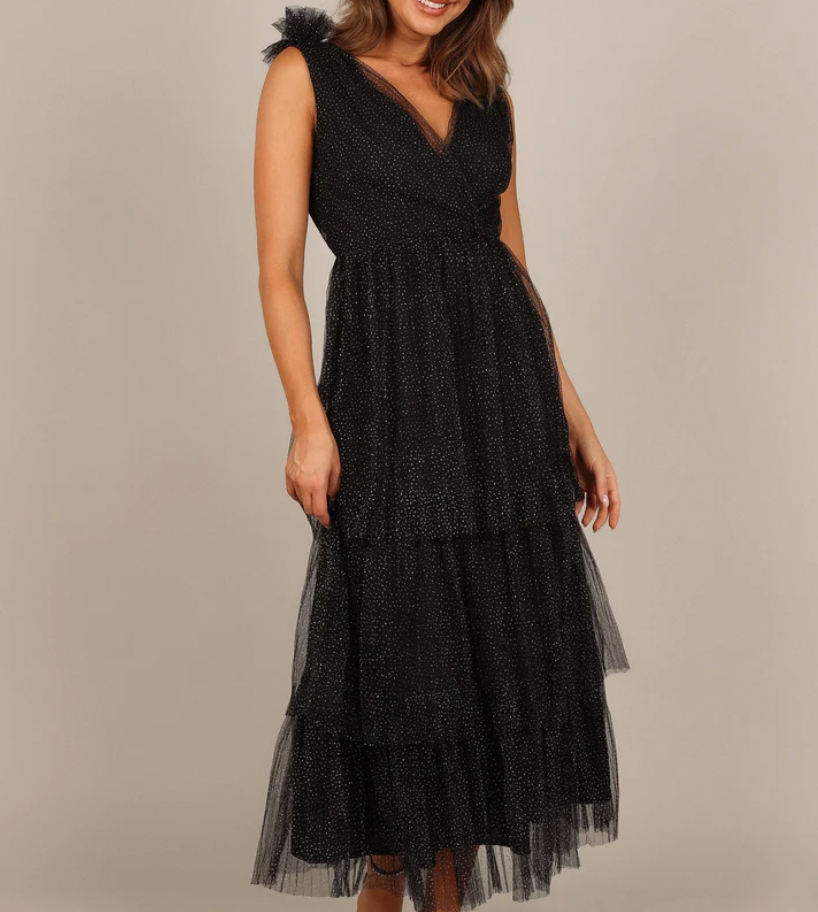 Asteria Tulle Tiered Maxi Dress