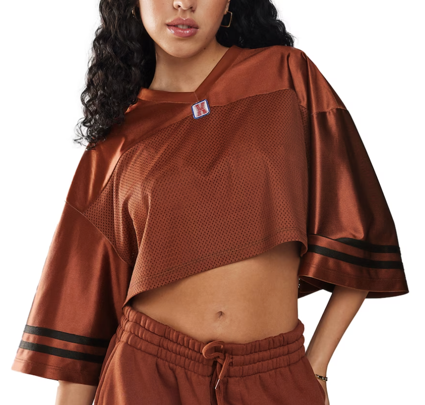 Women's Game Day LVII Cropped Athletic Mesh Jersey