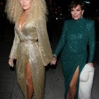 Khloe Kardashian and Kris Jenner arrive at diana ross' 75th birthday
