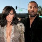 Kim Kardashian and Kanye West at The 57th Annual GRAMMY Awards