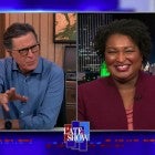 Stephen Colbert and Stacey Abrams