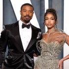 Michael B. Jordan and Lori Harvey at 2022 Vanity Fair Oscars After-Party