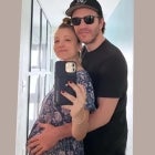 Tom Pelphrey Cradles Kaley Cuoco's Baby Bump in New Pregnancy Snap  