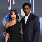 LOS ANGELES, CALIFORNIA - FEBRUARY 15: (L-R) Lori Harvey and Damson Idris attend the Red Carpet Premiere Event for the Sixth and Final Season of FX's "Snowfall" at Academy Museum of Motion Pictures, Ted Mann Theater on February 15, 2023 in Los Angeles, California.