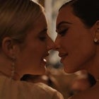 Kim Kardashian and Emma Roberts Passionately Kiss in 'AHS: Delicate'