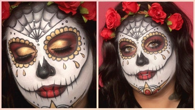 Easy Halloween Skull Makeup Tutorial With Lipsticknick