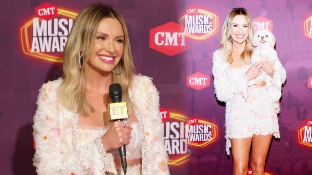 Carly Pearce's Dog June Jolene Makes Her Red Carpet Debut at CMT Awards (Exclusive)
