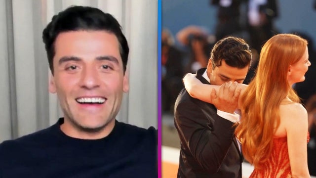 Oscar Isaac Reacts to Viral Jessica Chastain Arm-Smelling Moment at Venice Film Festival