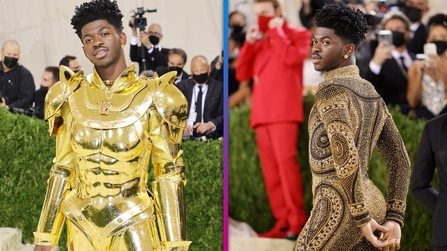 Met Gala 2021: Watch Lil Nas X Quick Change From Gold Armor to Glittery Bodysuit