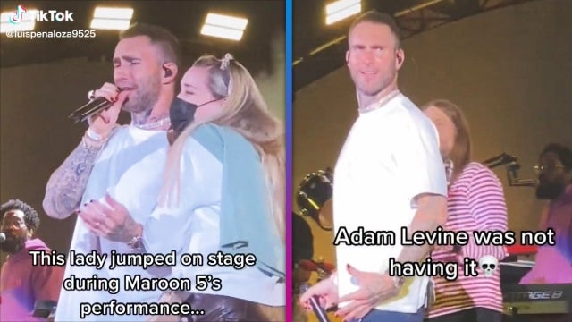 Watch Adam Levine React to Fan Crashing the Stage During Maroon 5 Concert